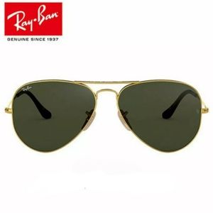 RayBan Aviator Classic Black Lenses _ Gold Frame RB3025 Men & Women